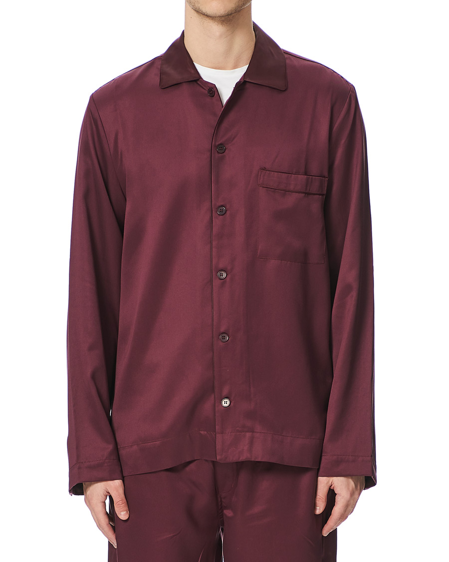 Heren | Pyjama's en gewaden | CDLP | Home Suit Long Sleeve Top Burgundy
