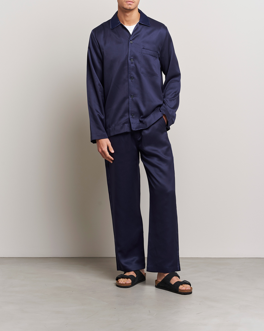 Heren | Pyjama's en gewaden | CDLP | Home Suit Long Sleeve Top Navy Blue