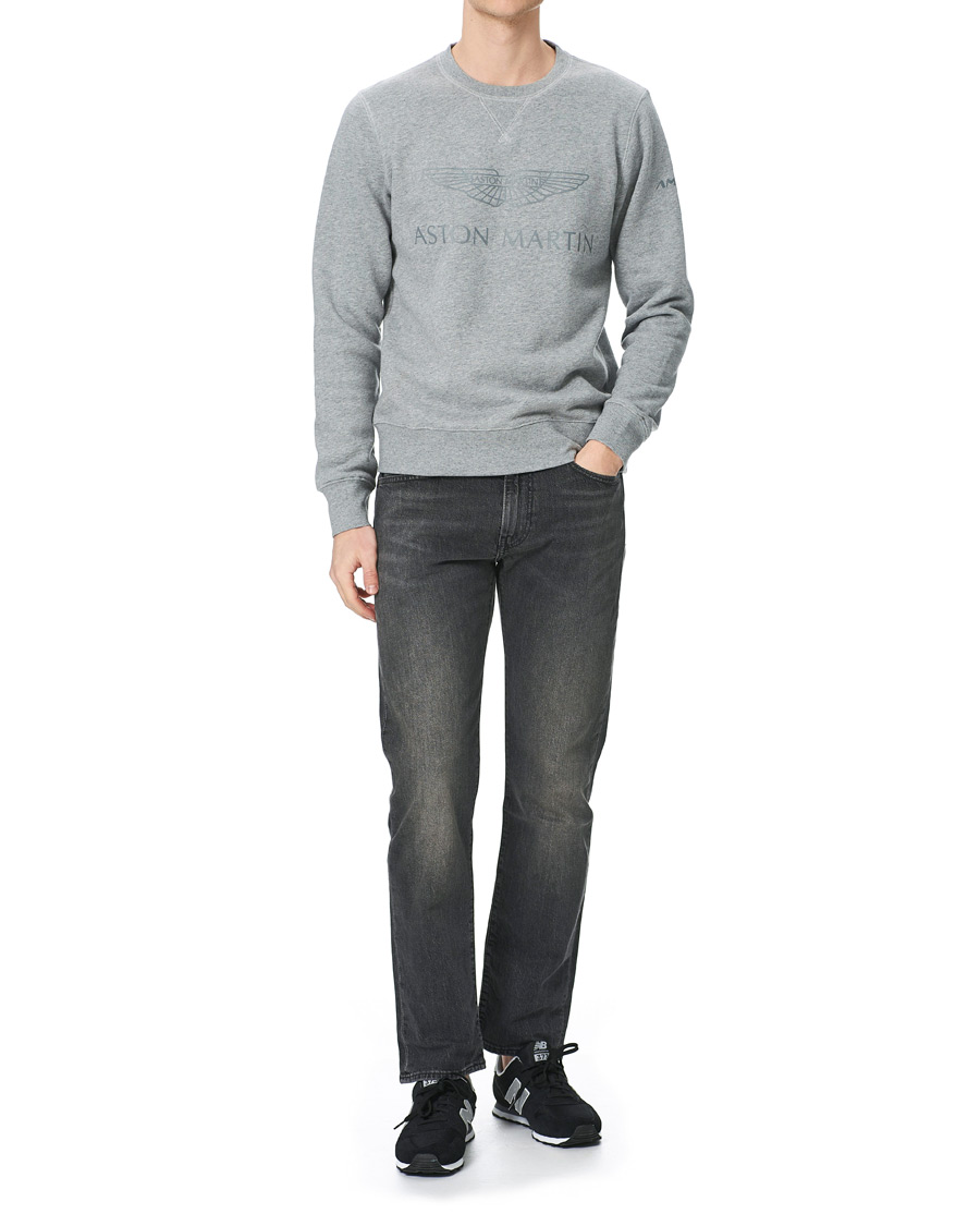 Heren | Truien | Hackett | AMR Wings Logo Sweatshirt Grey Marl