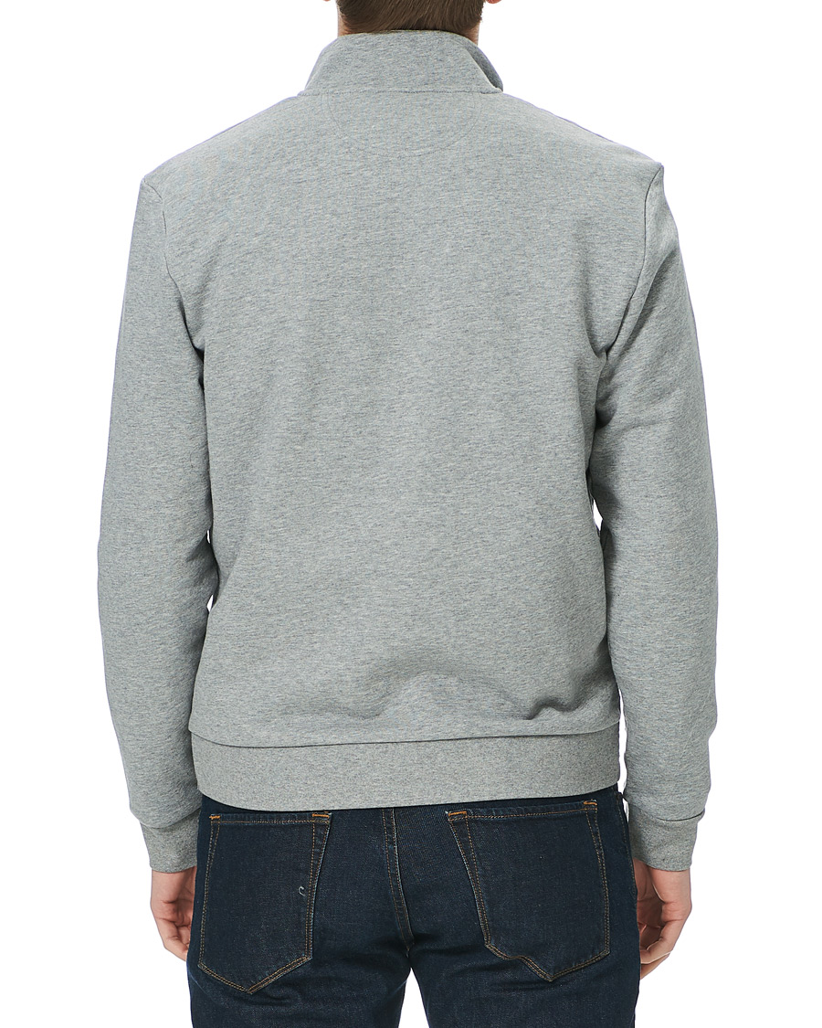 Heren | Truien | Hackett | Hybird Quilted Zip Sweat Grey Marl