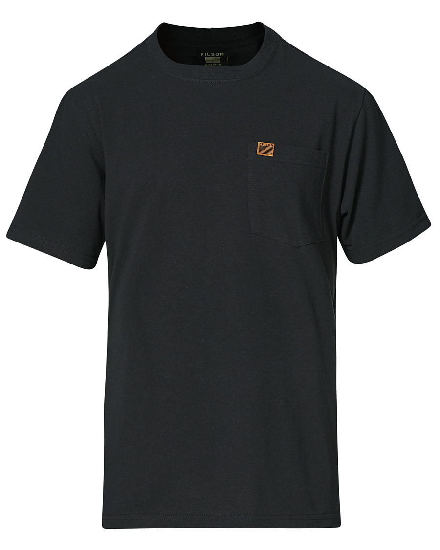 Heren | T-shirts | Filson | Pioneer Solid One Pocket Tee Black