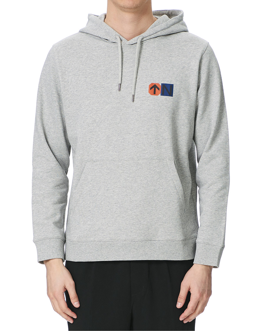 Heren | Truien | Norse Projects | Vagn Colab Logo Hood Light Grey Mel