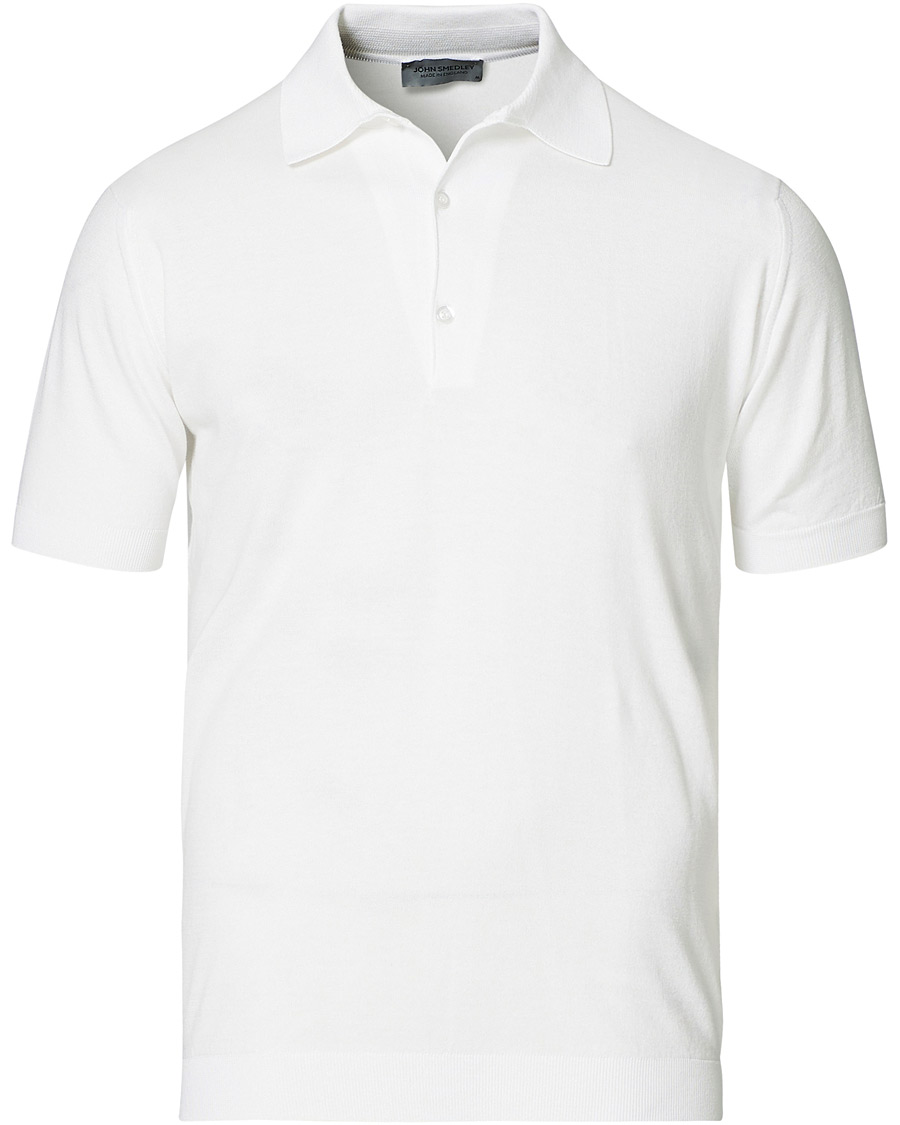 Heren | Polo's | John Smedley | Adrian Slim Fit Sea Island Polo White