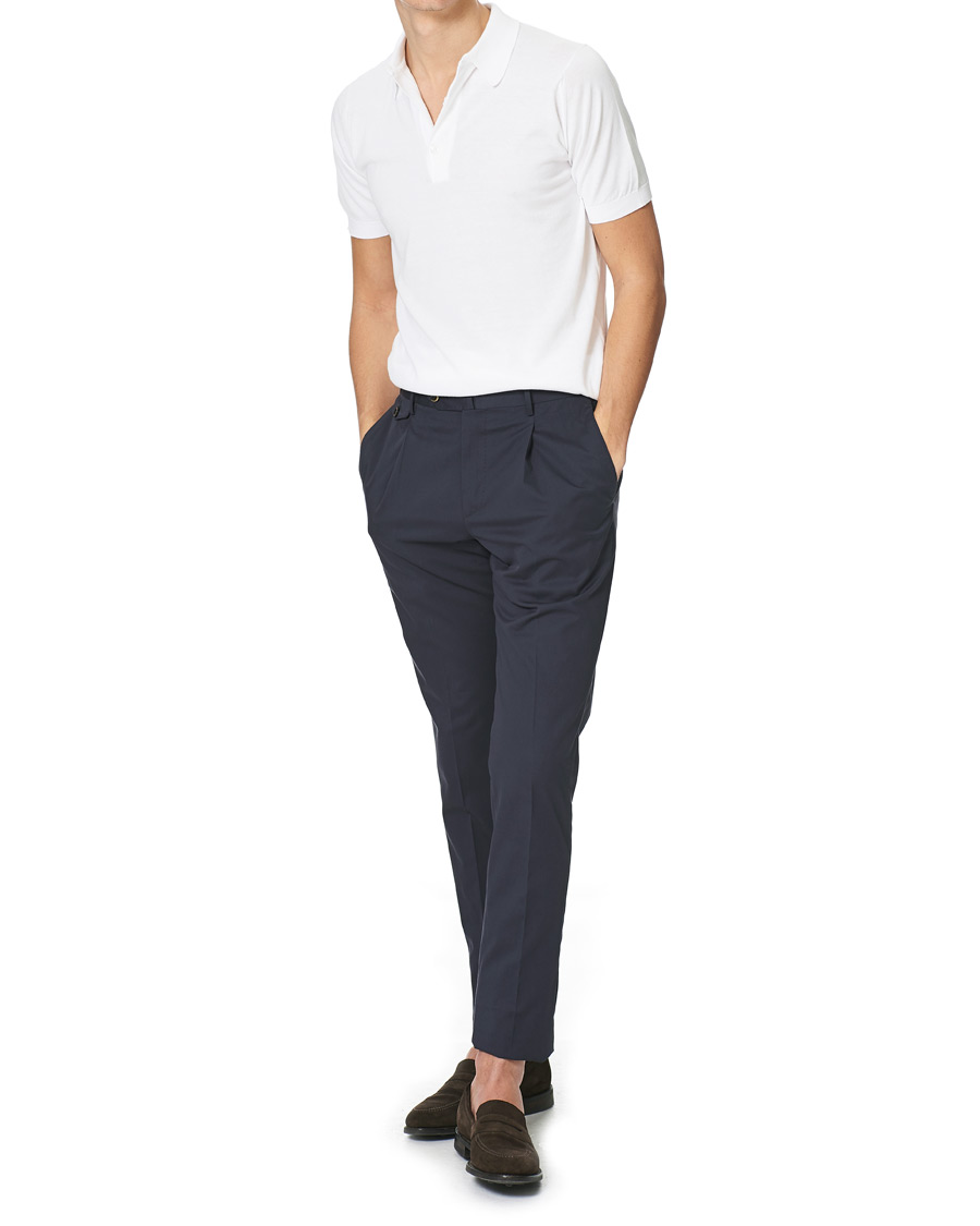 Heren | Polo's | John Smedley | Adrian Slim Fit Sea Island Polo White
