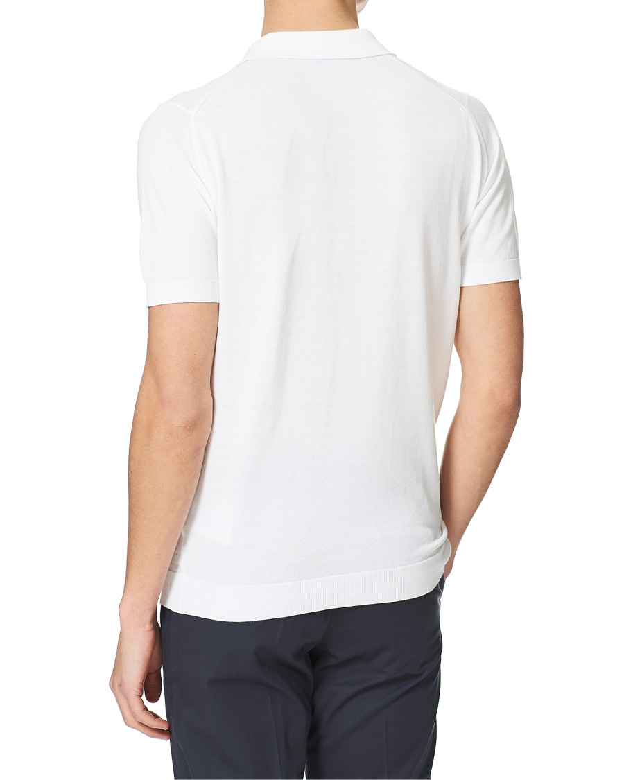 Heren | Polo's | John Smedley | Adrian Slim Fit Sea Island Polo White