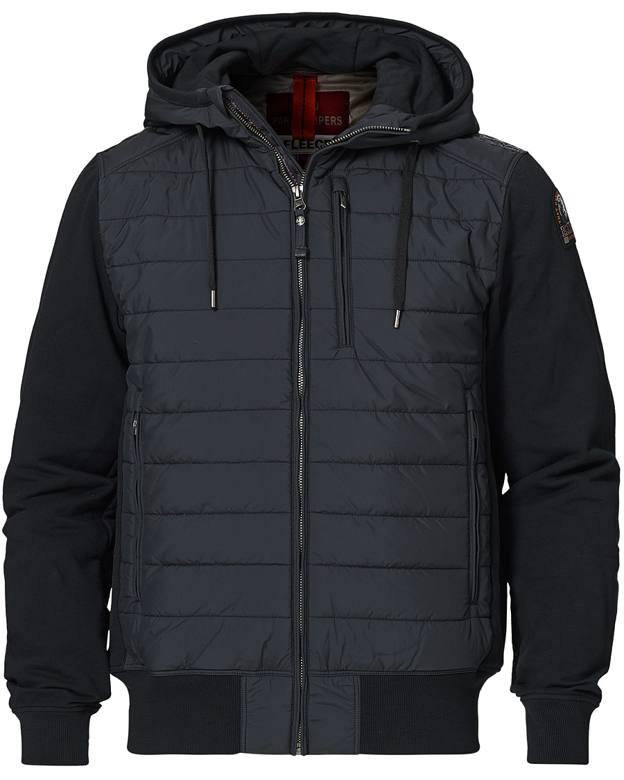 Heren | Jassen | Parajumpers | Ivor Fleece Hooded Hybrid Black