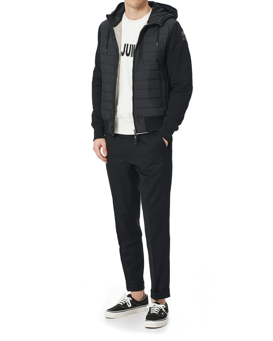 Heren | Jassen | Parajumpers | Ivor Fleece Hooded Hybrid Black