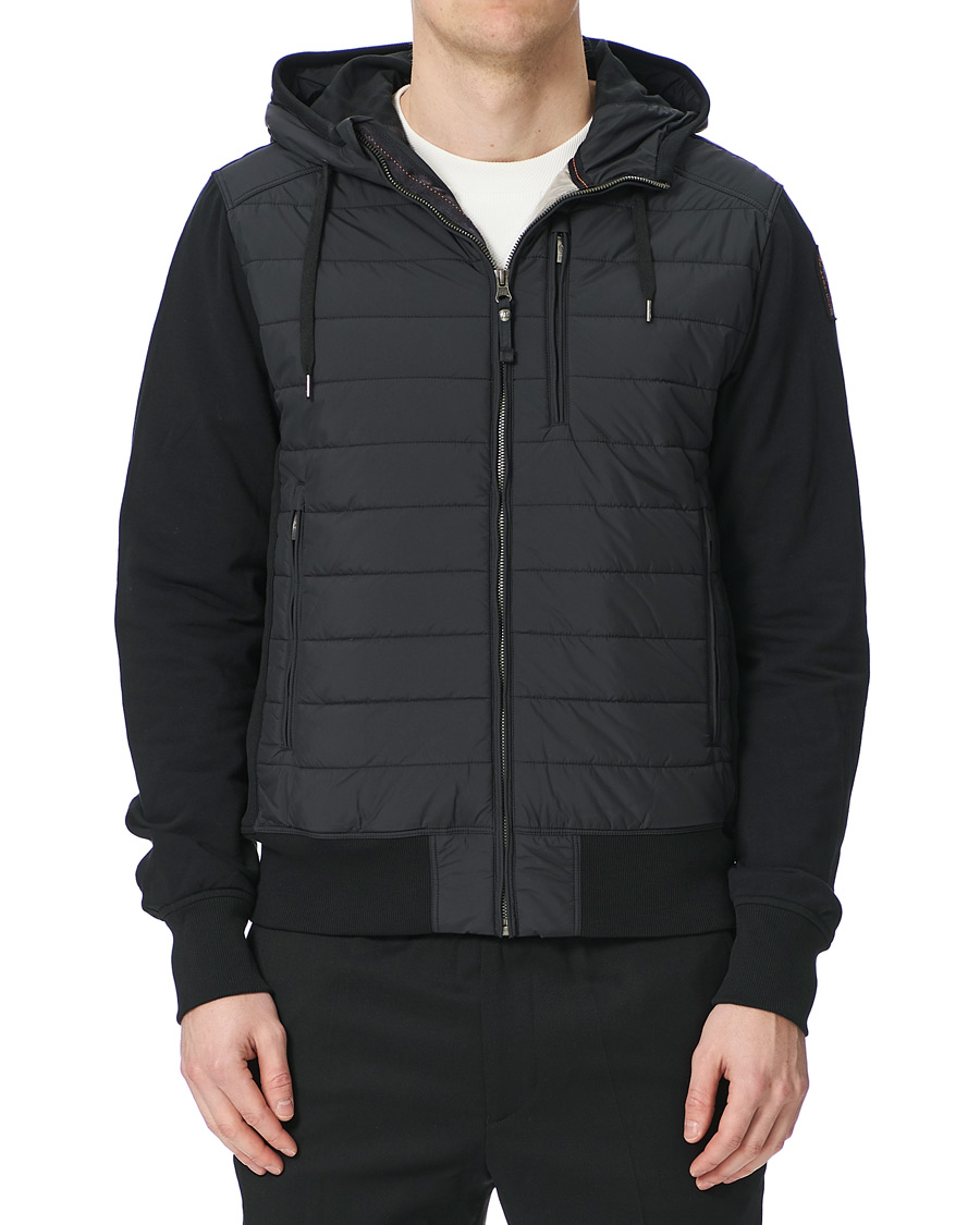Heren | Jassen | Parajumpers | Ivor Fleece Hooded Hybrid Black