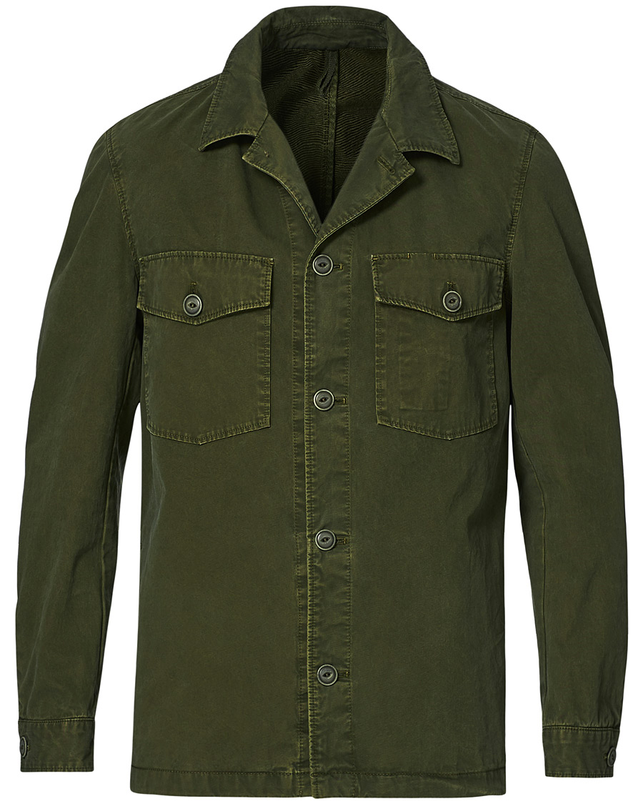 Heren | Overhemden | L.B.M. 1911 | Cotton Gabardine Overshirt Olive