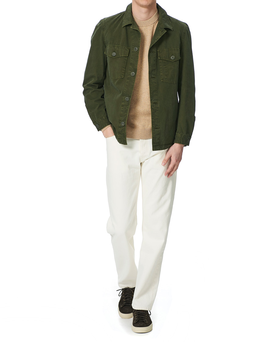 Heren | Overhemden | L.B.M. 1911 | Cotton Gabardine Overshirt Olive