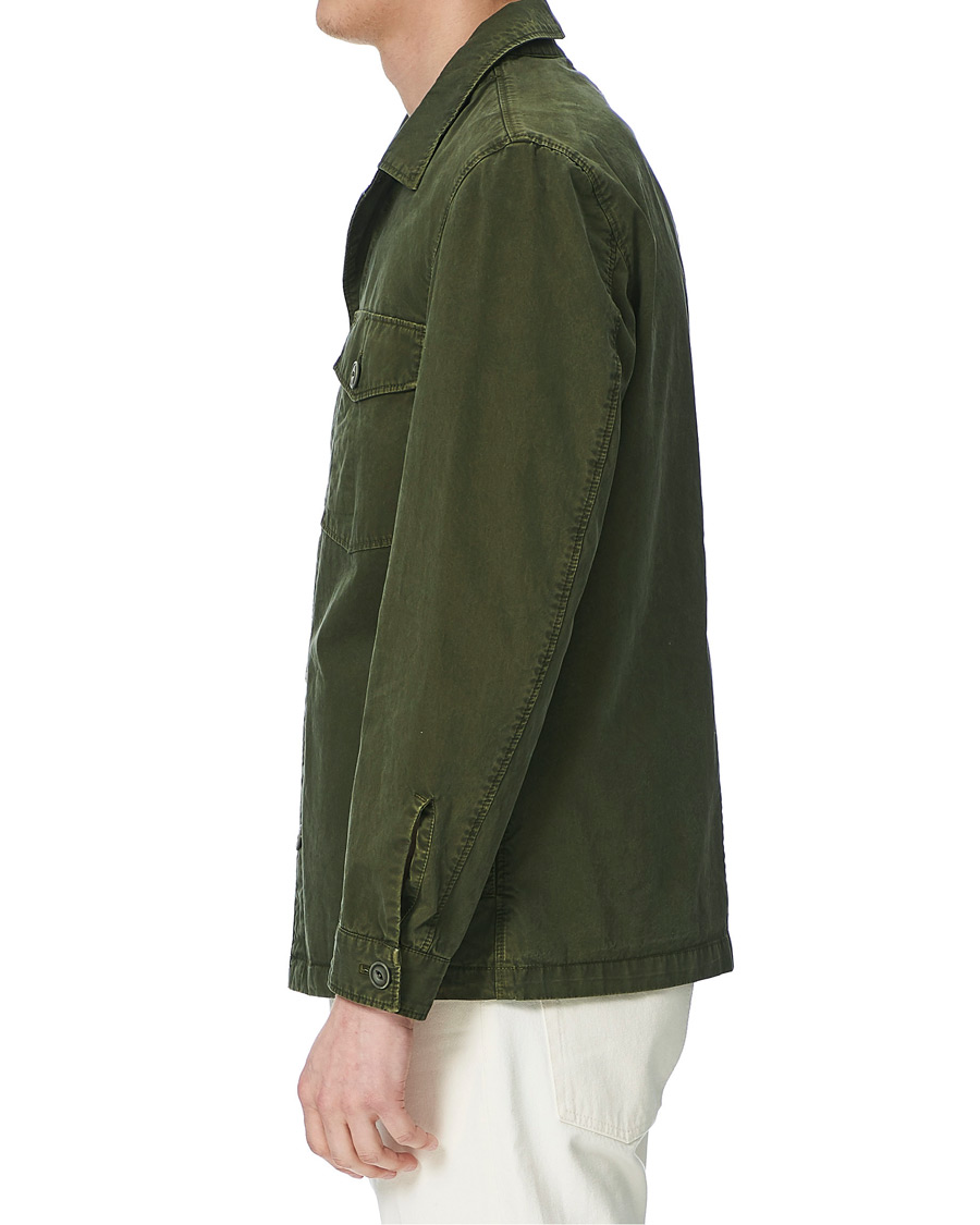 Heren | Overhemden | L.B.M. 1911 | Cotton Gabardine Overshirt Olive