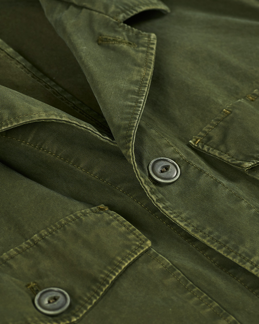 Heren | Overhemden | L.B.M. 1911 | Cotton Gabardine Overshirt Olive