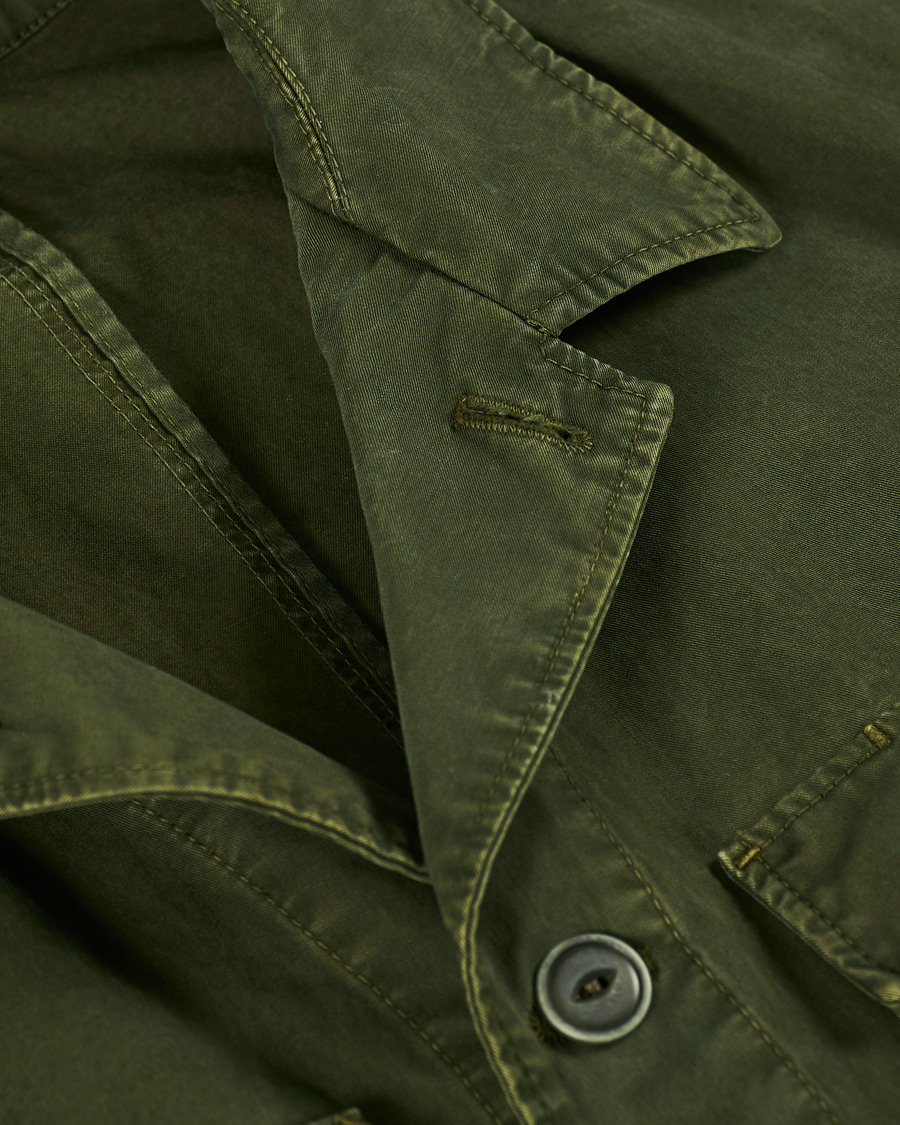 Heren | Overhemden | L.B.M. 1911 | Cotton Gabardine Overshirt Olive