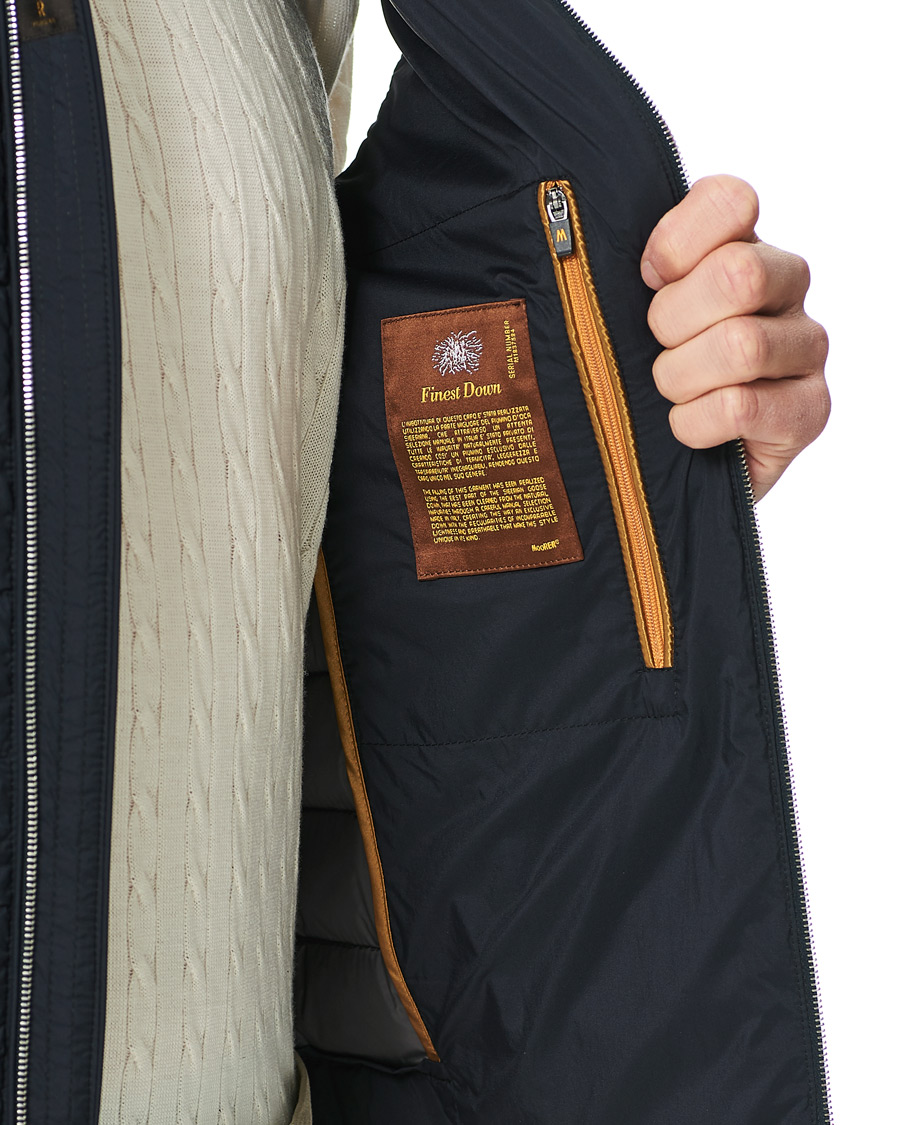 Heren | Jassen | MooRER | Padded Down Vest Dark Blue