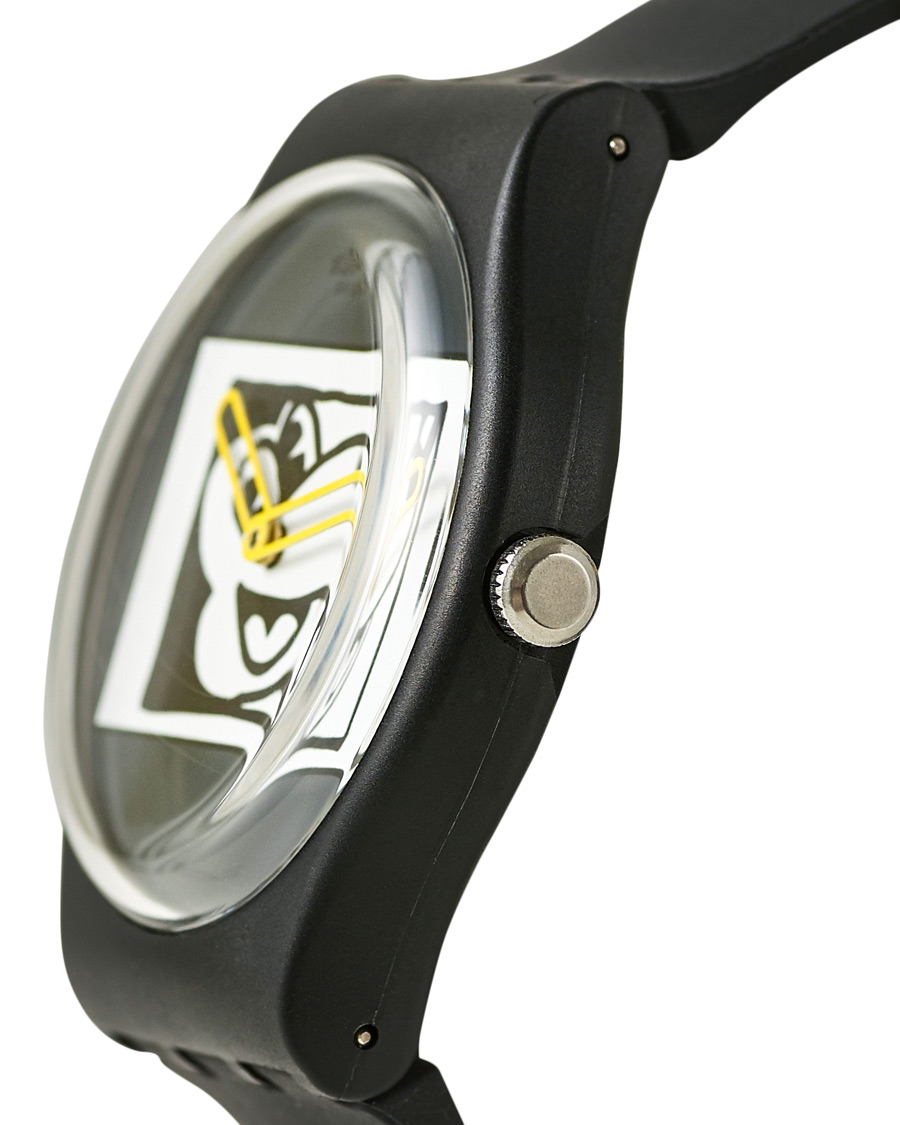 Heren | Swatch Swatch x Keith Haring Mickey Blanc sur Noir | Swatch | x Keith Haring Mickey Blanc sur Noir