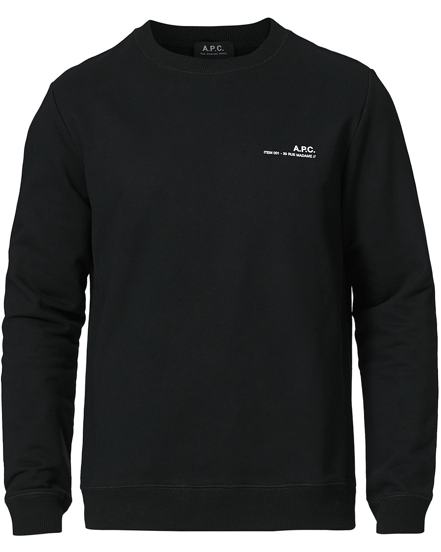 Heren | Truien | A.P.C. | Item Crew Neck Sweatshirt Black