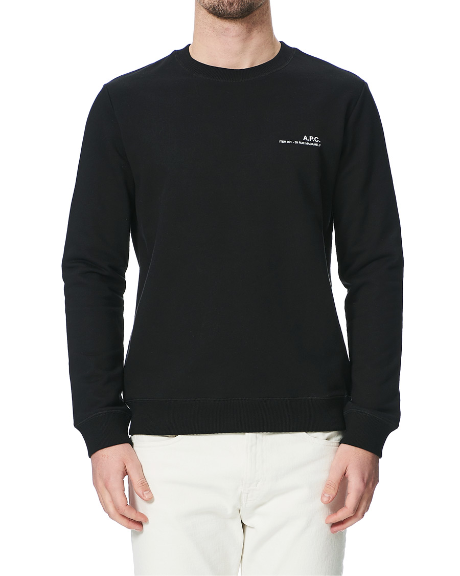 Heren | Truien | A.P.C. | Item Crew Neck Sweatshirt Black