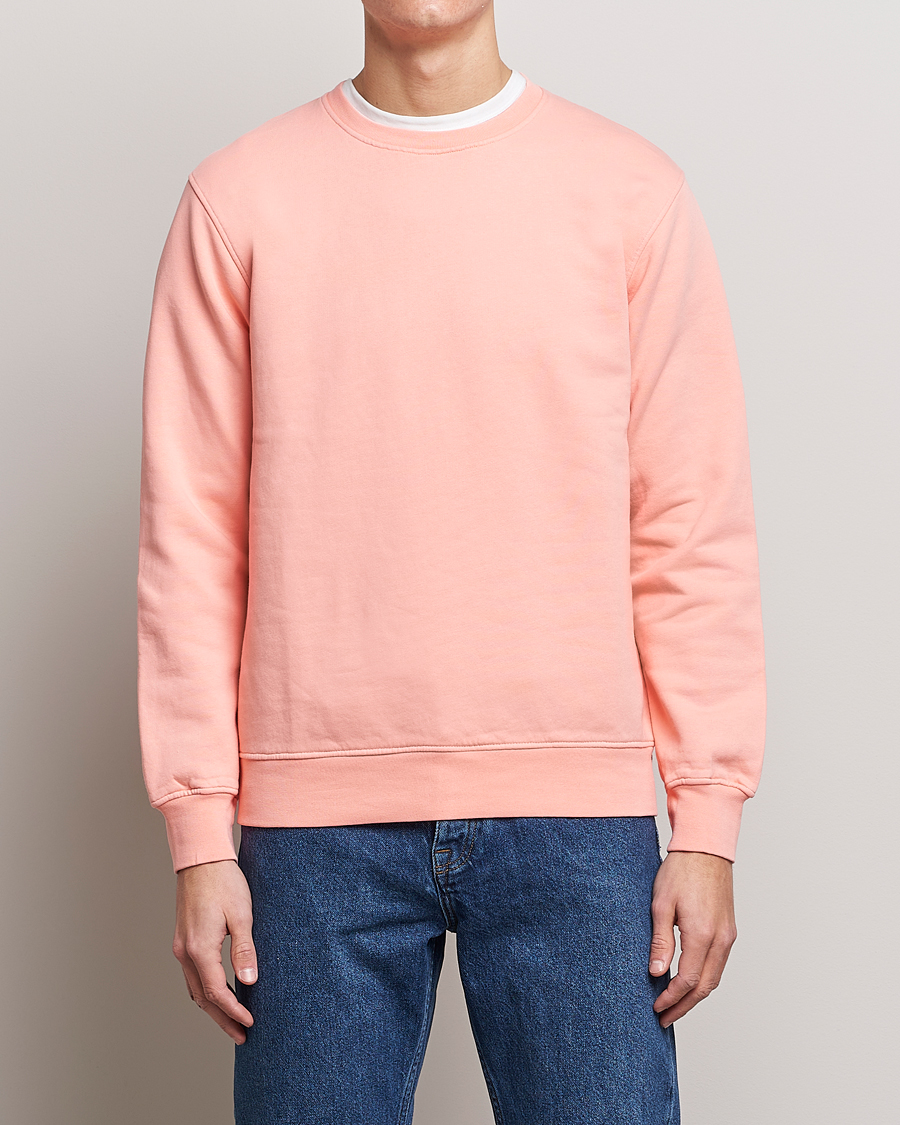 Heren | Truien | Colorful Standard | Classic Organic Crew Neck Sweat Bright Coral