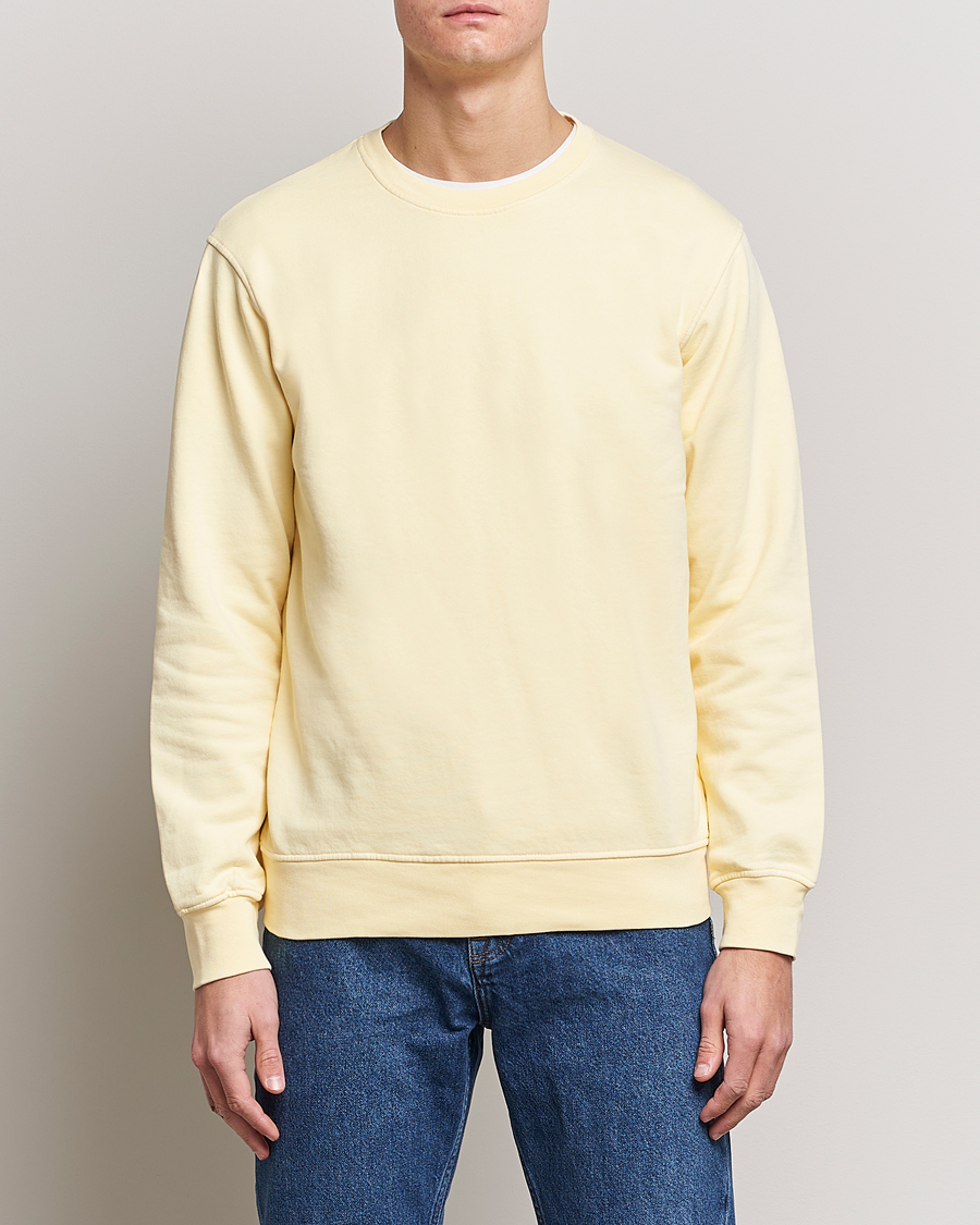 Heren | Afdelingen | Colorful Standard | Classic Organic Crew Neck Sweat Soft Yellow