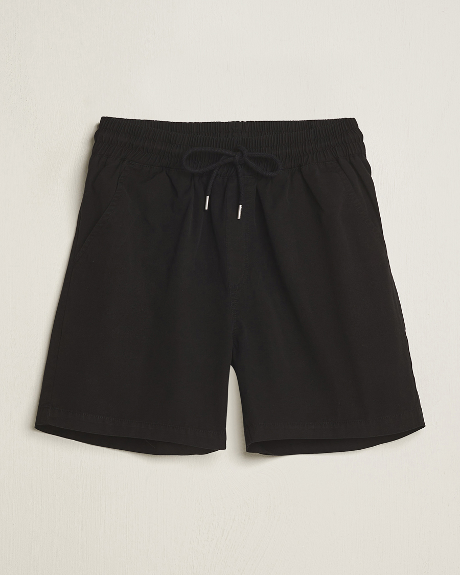 Heren | Korte broek | Colorful Standard | Classic Organic Twill Drawstring Shorts Deep Black