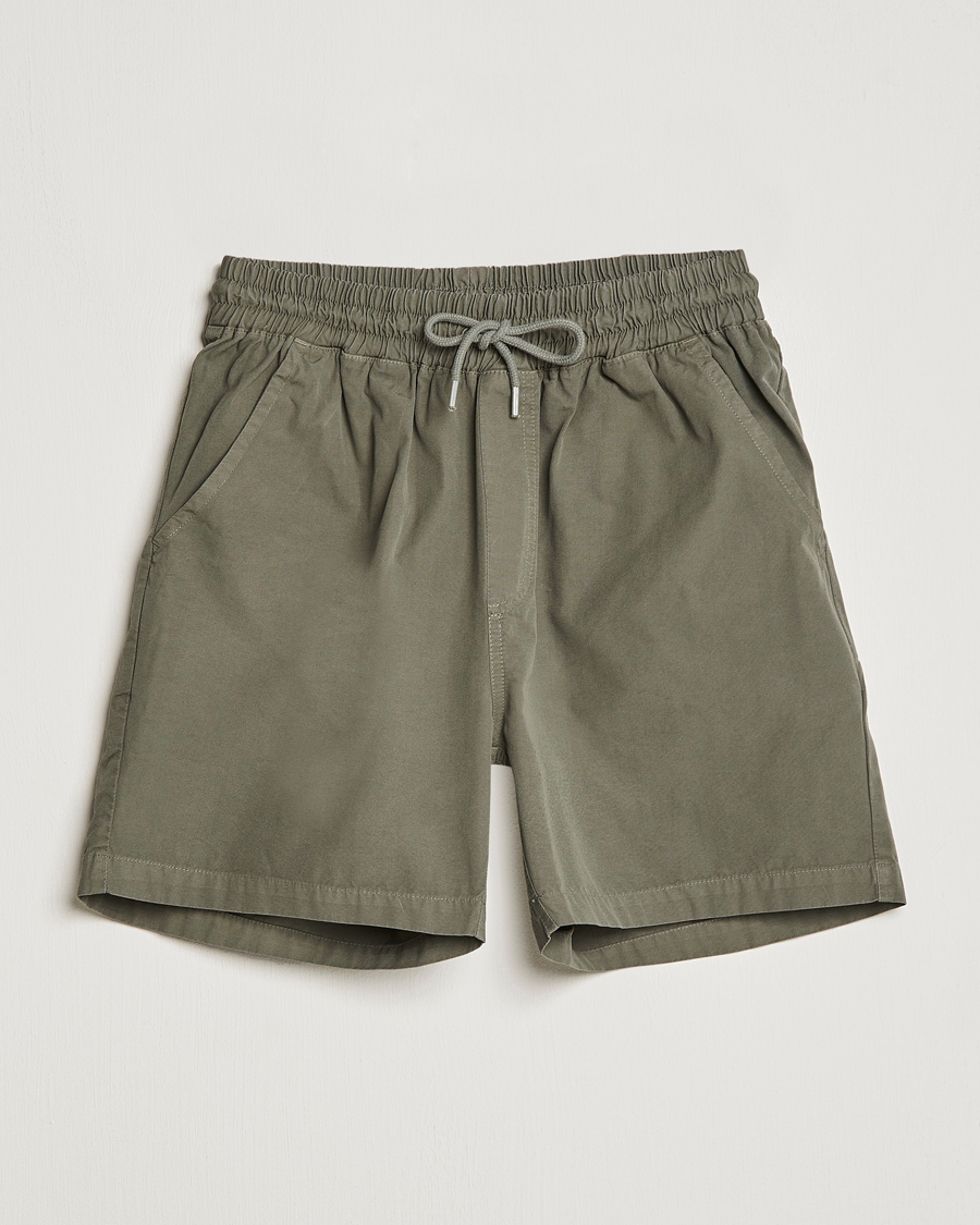 Heren | Korte broek | Colorful Standard | Classic Organic Twill Drawstring Shorts Dusty Olive