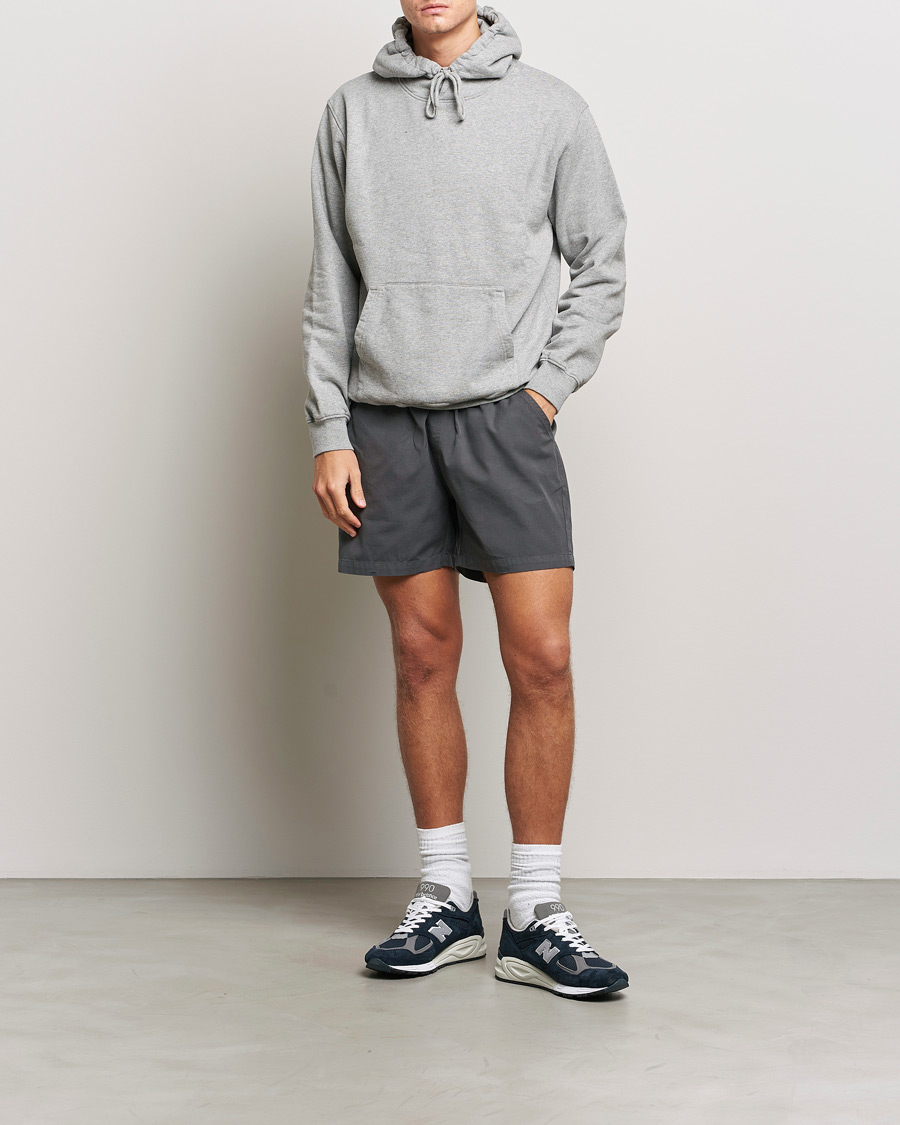 Heren | Korte broek | Colorful Standard | Classic Organic Twill Drawstring Shorts Lava Grey