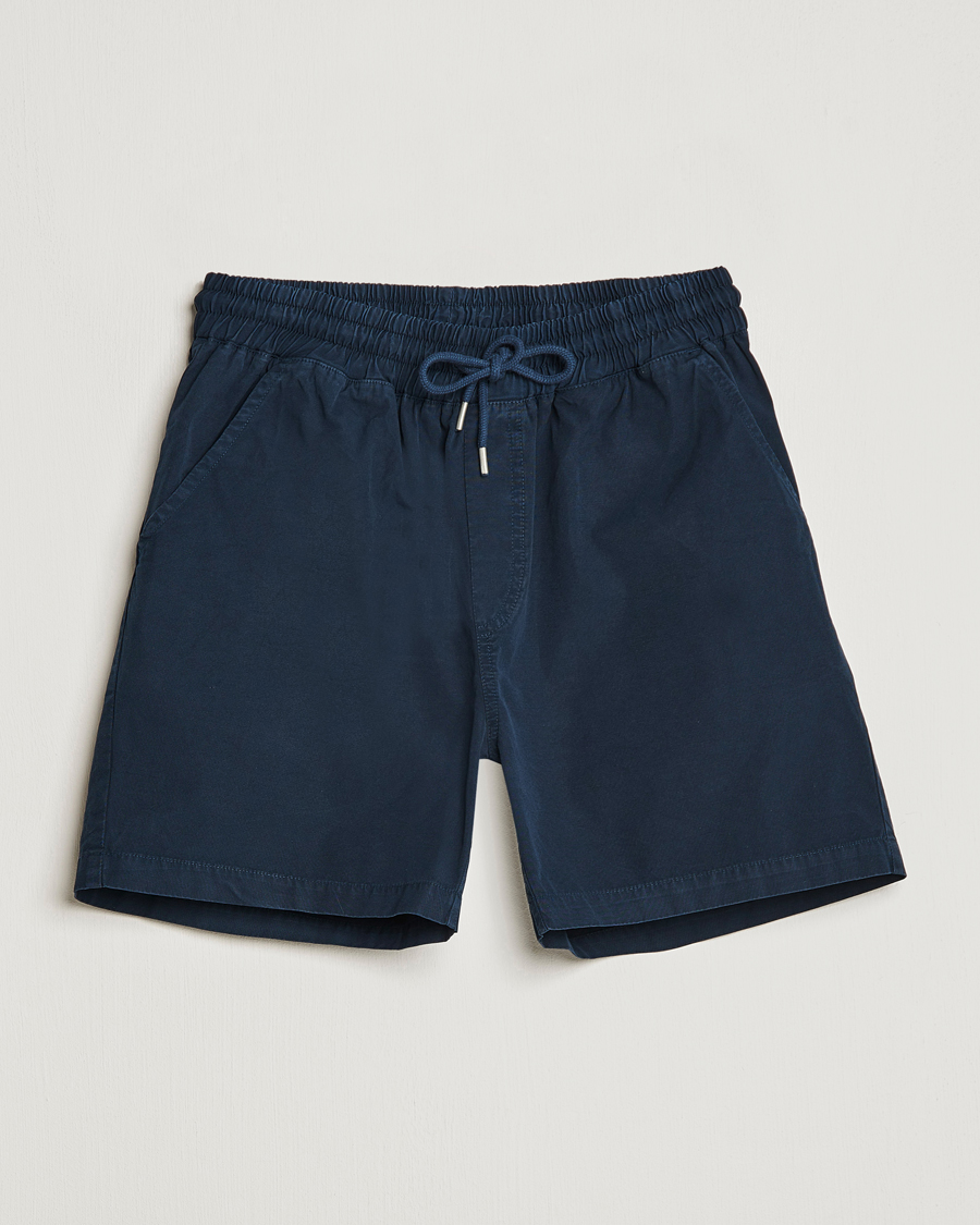 Heren | Korte broek | Colorful Standard | Classic Organic Twill Drawstring Shorts Navy Blue