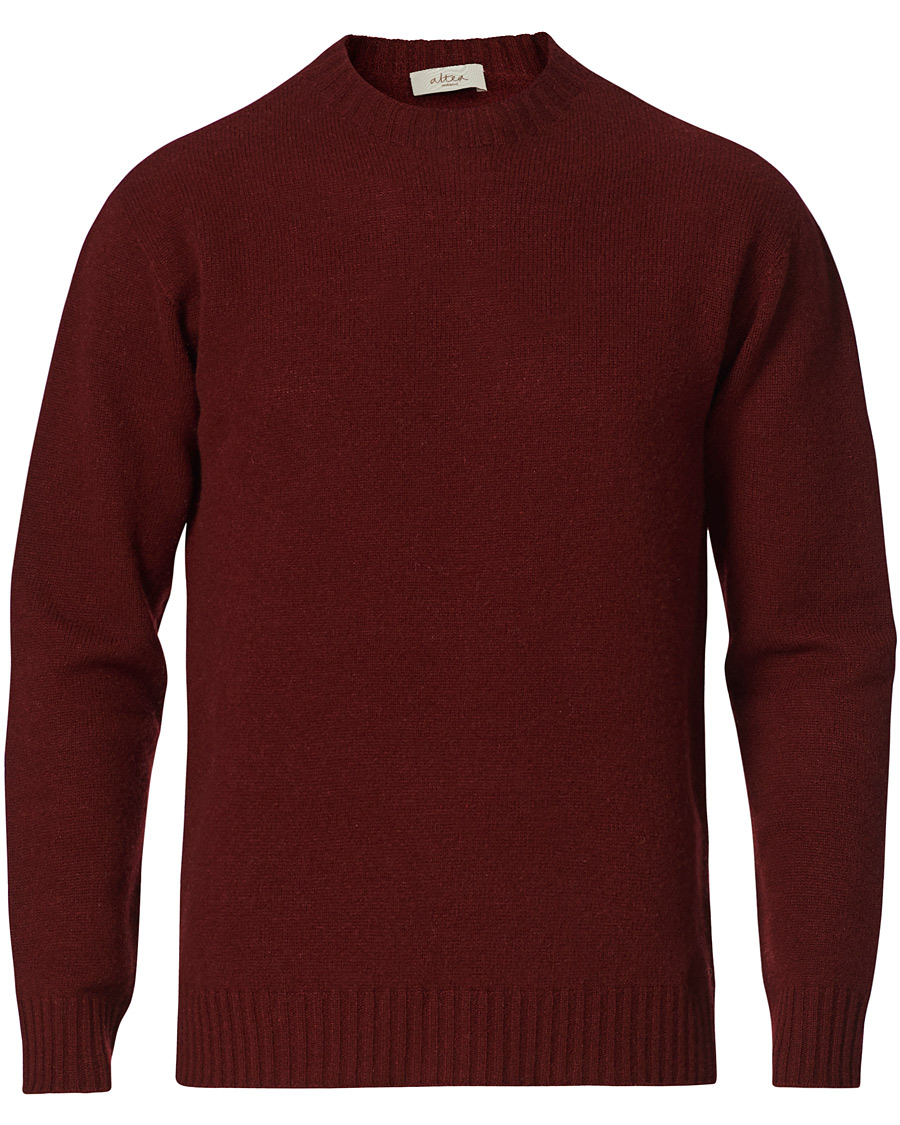 Heren | Truien | Altea | Wool/Cashmere Crew Neck Sweater Burgundy
