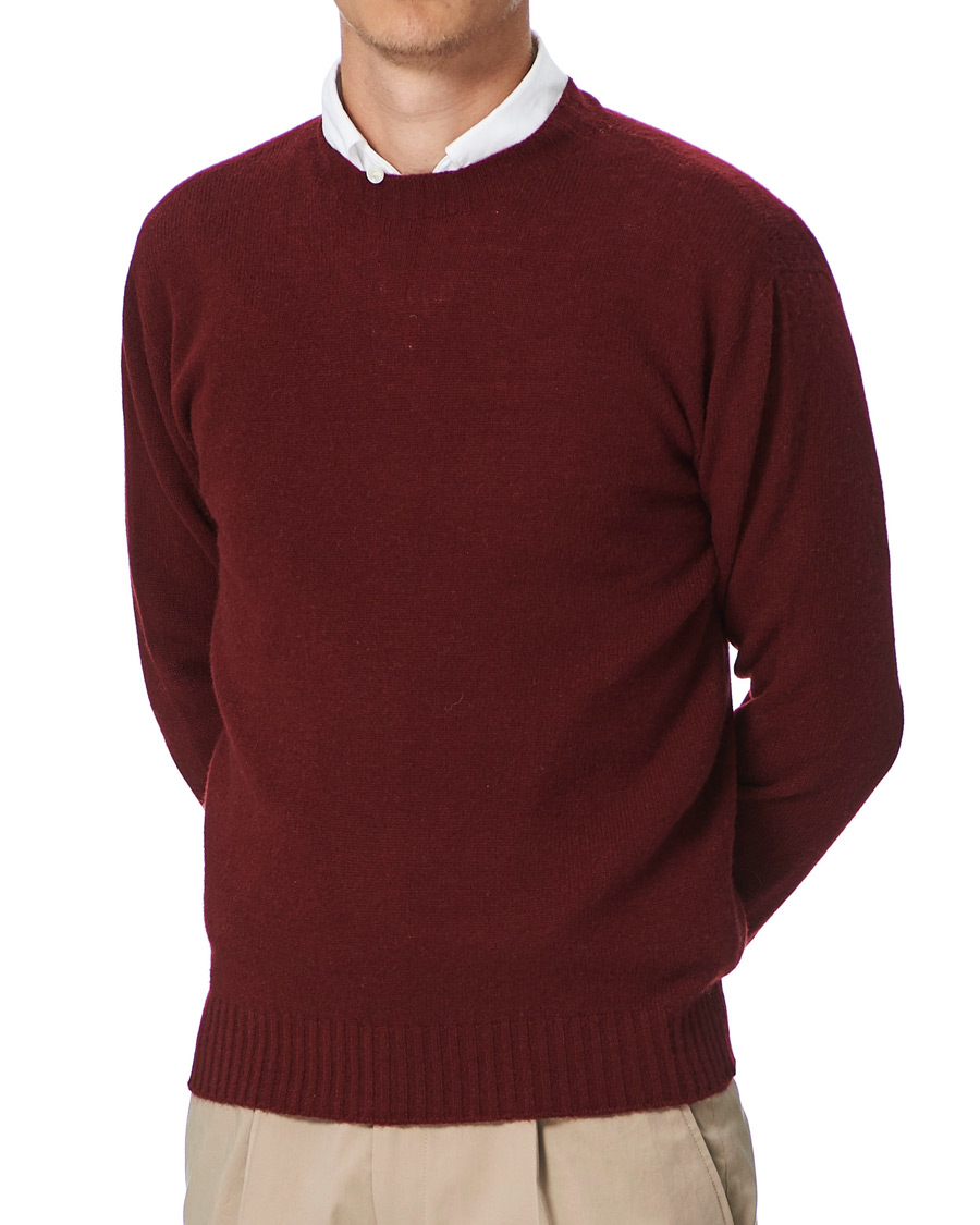 Heren | Truien | Altea | Wool/Cashmere Crew Neck Sweater Burgundy