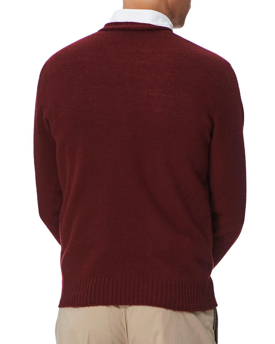 Heren | Truien | Altea | Wool/Cashmere Crew Neck Sweater Burgundy
