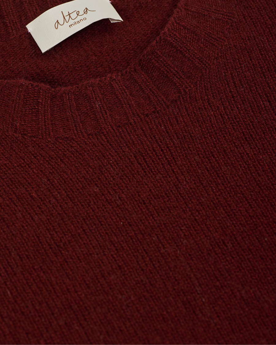 Heren | Truien | Altea | Wool/Cashmere Crew Neck Sweater Burgundy