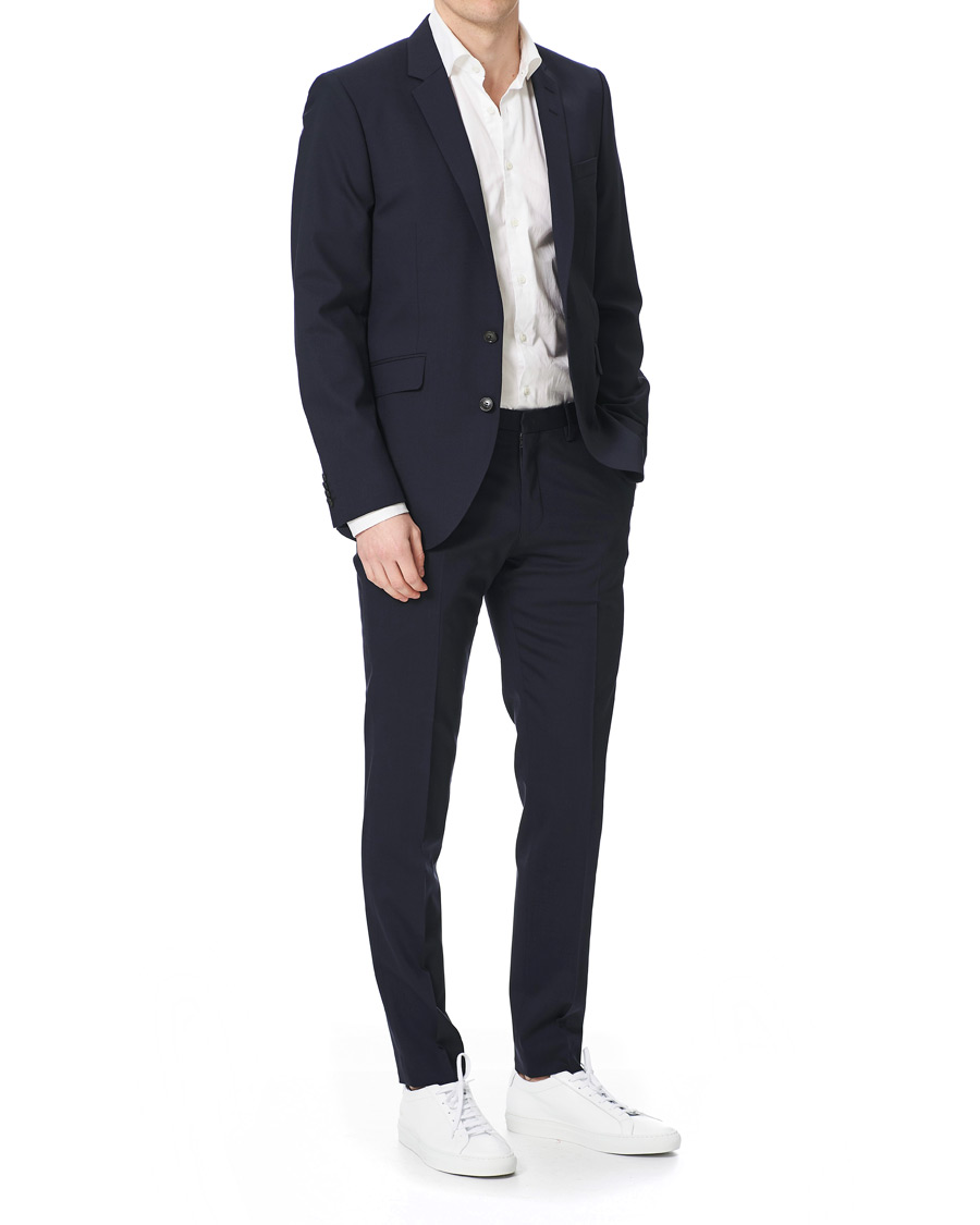 Heren | Broeken | Tiger of Sweden | Thodd Wool Suit Trousers Navy