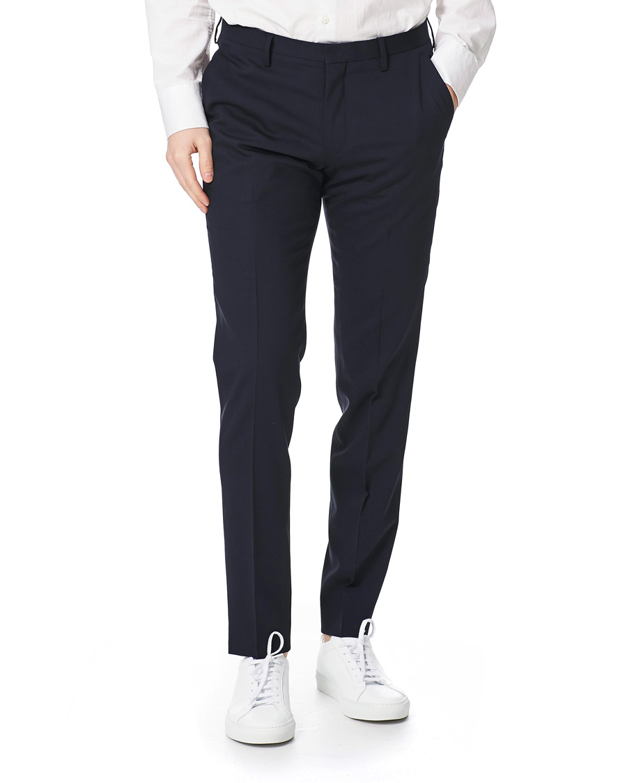 Heren | Broeken | Tiger of Sweden | Thodd Wool Suit Trousers Navy