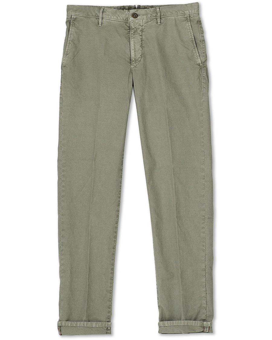 Heren | Broeken | Incotex | Easy Fit Selvedge Cotton Chinos Stone Grey