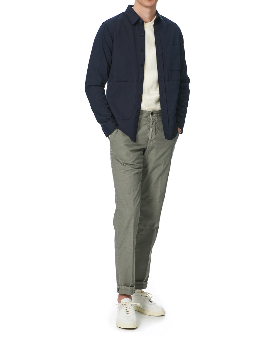 Heren | Broeken | Incotex | Easy Fit Selvedge Cotton Chinos Stone Grey