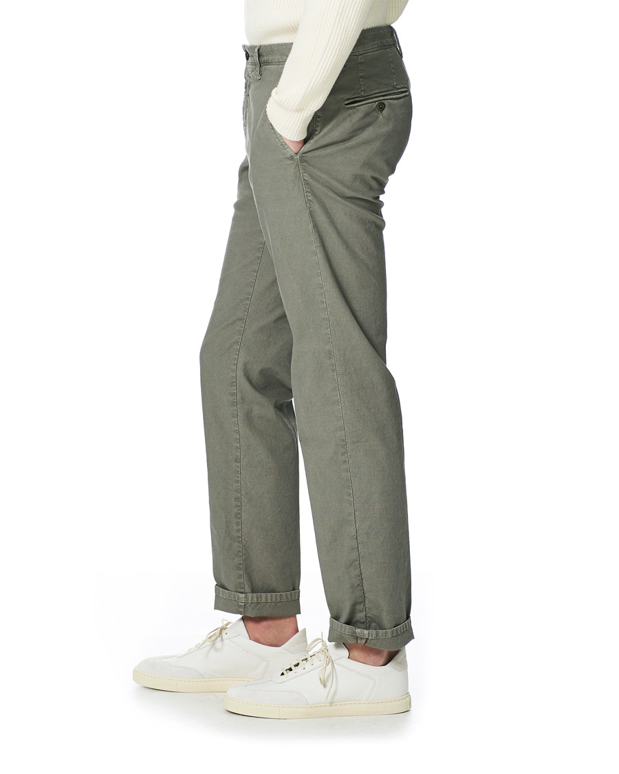 Heren | Broeken | Incotex | Easy Fit Selvedge Cotton Chinos Stone Grey