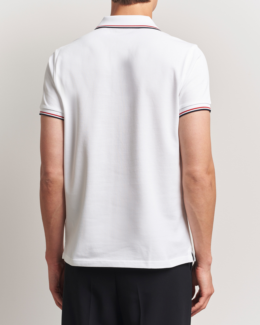 Heren | Polo's | Moncler | Contrast Rib Polo White