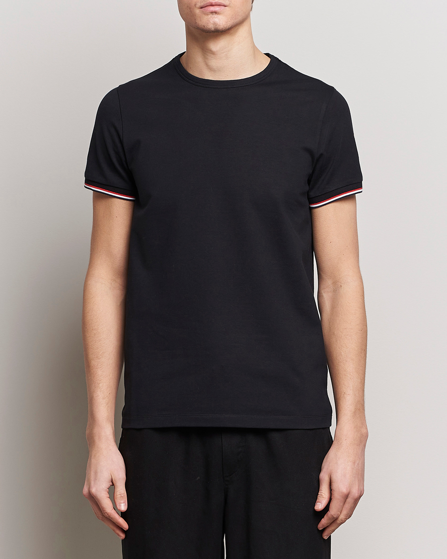 Heren | Zwarte T-shirts | Moncler | Shoulder Logo T-Shirt Black