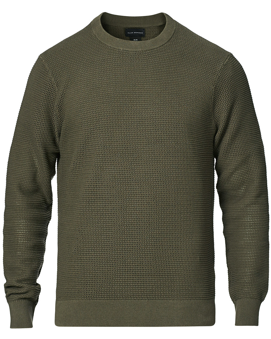 Heren | Truien | Club Monaco | Long Sleeve Mesh Crew Neck Sweater Beetle