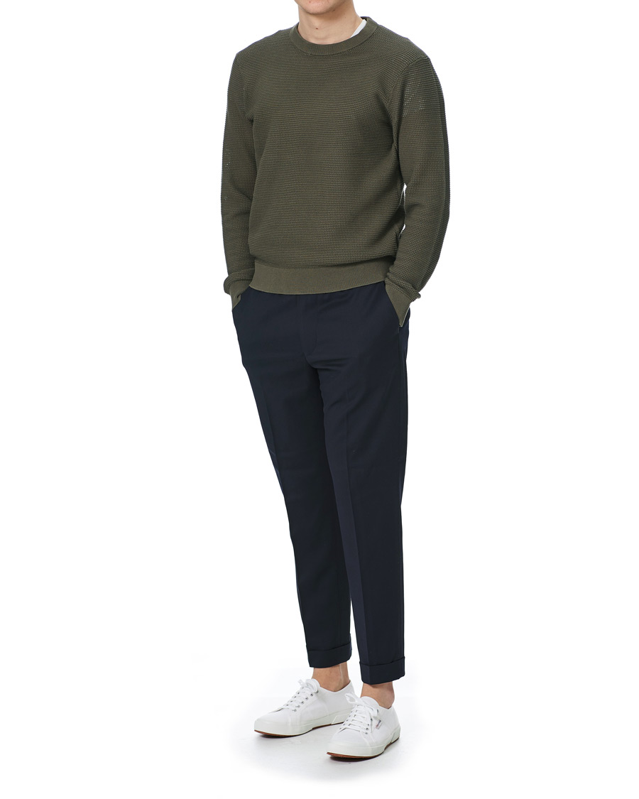 Heren | Truien | Club Monaco | Long Sleeve Mesh Crew Neck Sweater Beetle