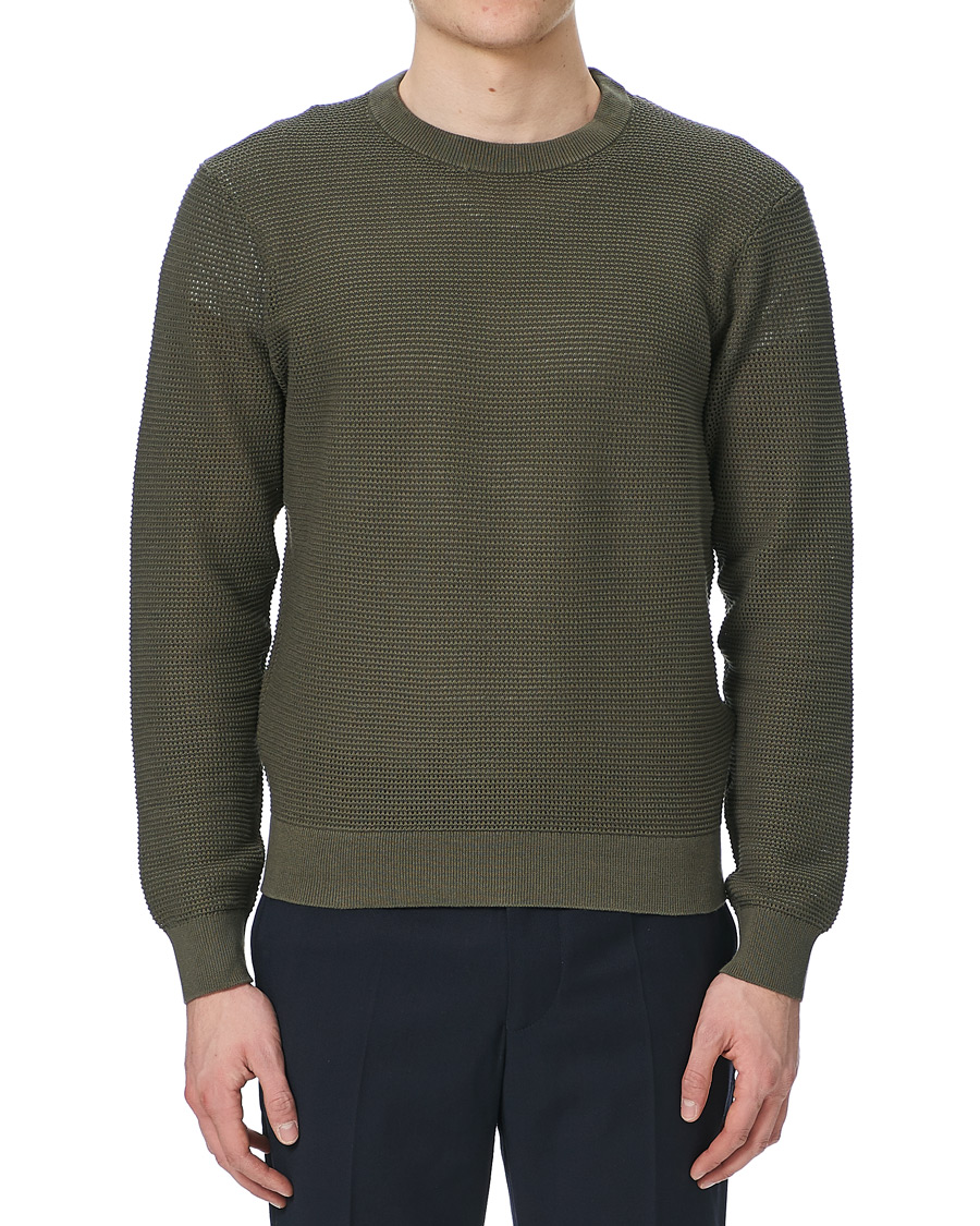 Heren | Truien | Club Monaco | Long Sleeve Mesh Crew Neck Sweater Beetle