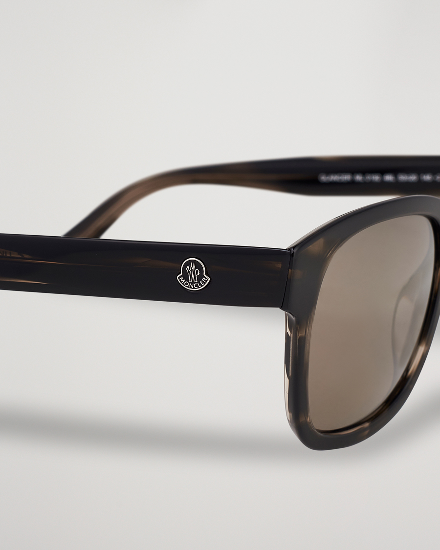 Heren | Moncler Lunettes ML0192 Sunglasses Shiny Dark Brown/Roviex Mirror | Moncler Lunettes | ML0192 Sunglasses Shiny Dark Brown/Roviex Mirror