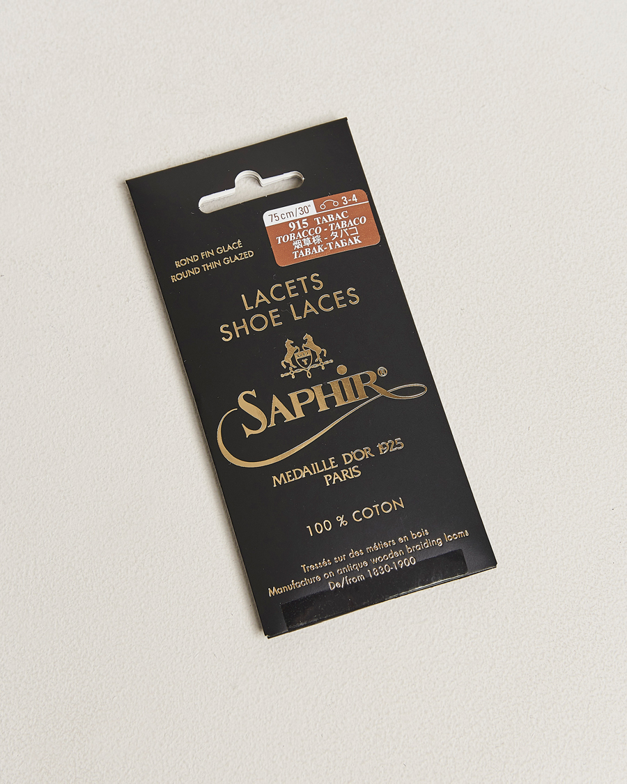 Heren | Schoenverzorging | Saphir Medaille d'Or | Shoe Laces Thin Waxed 75cm Tobacco