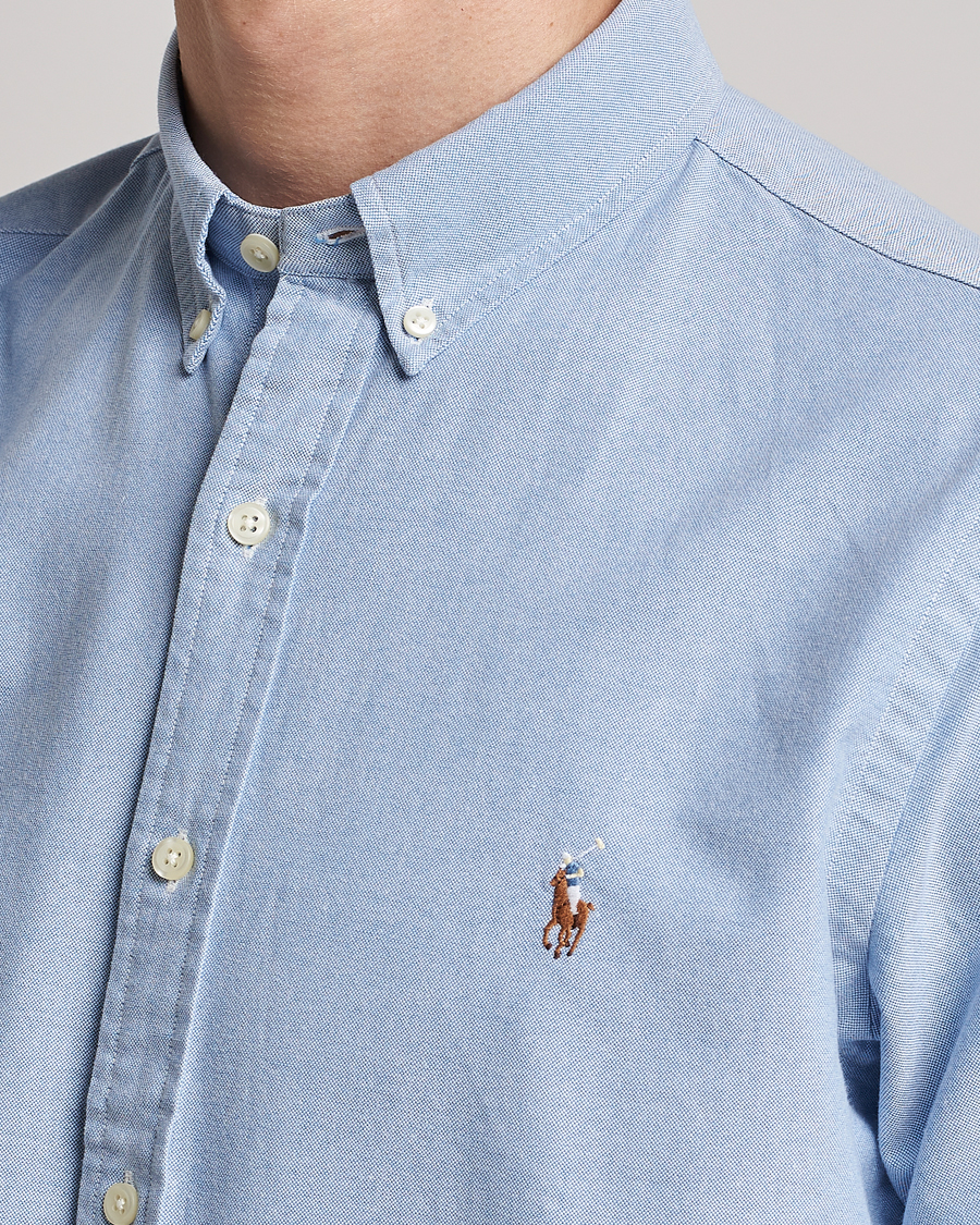 Heren | Overhemden | Polo Ralph Lauren | Slim Fit Oxford Short Sleeve Shirt Blue