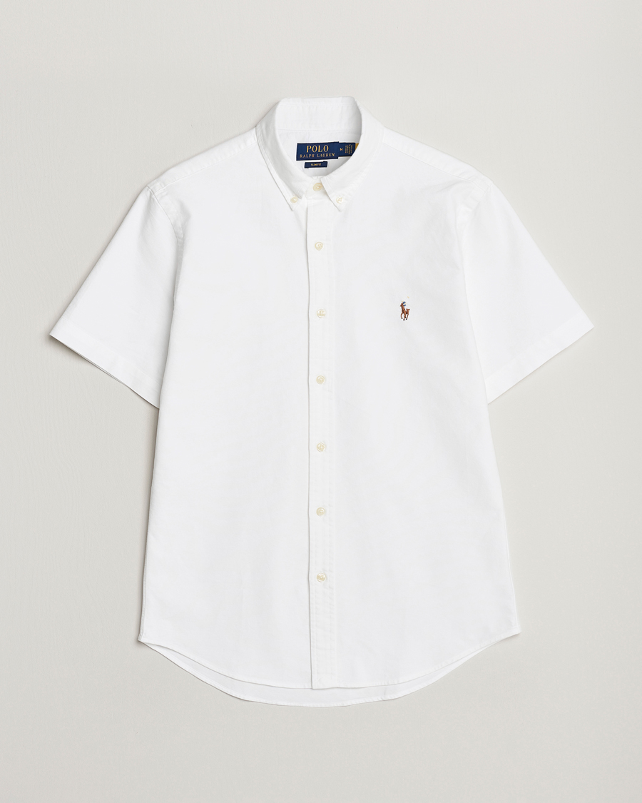 Heren | Overhemden | Polo Ralph Lauren | Slim Fit Oxford Short Sleeve Shirt White