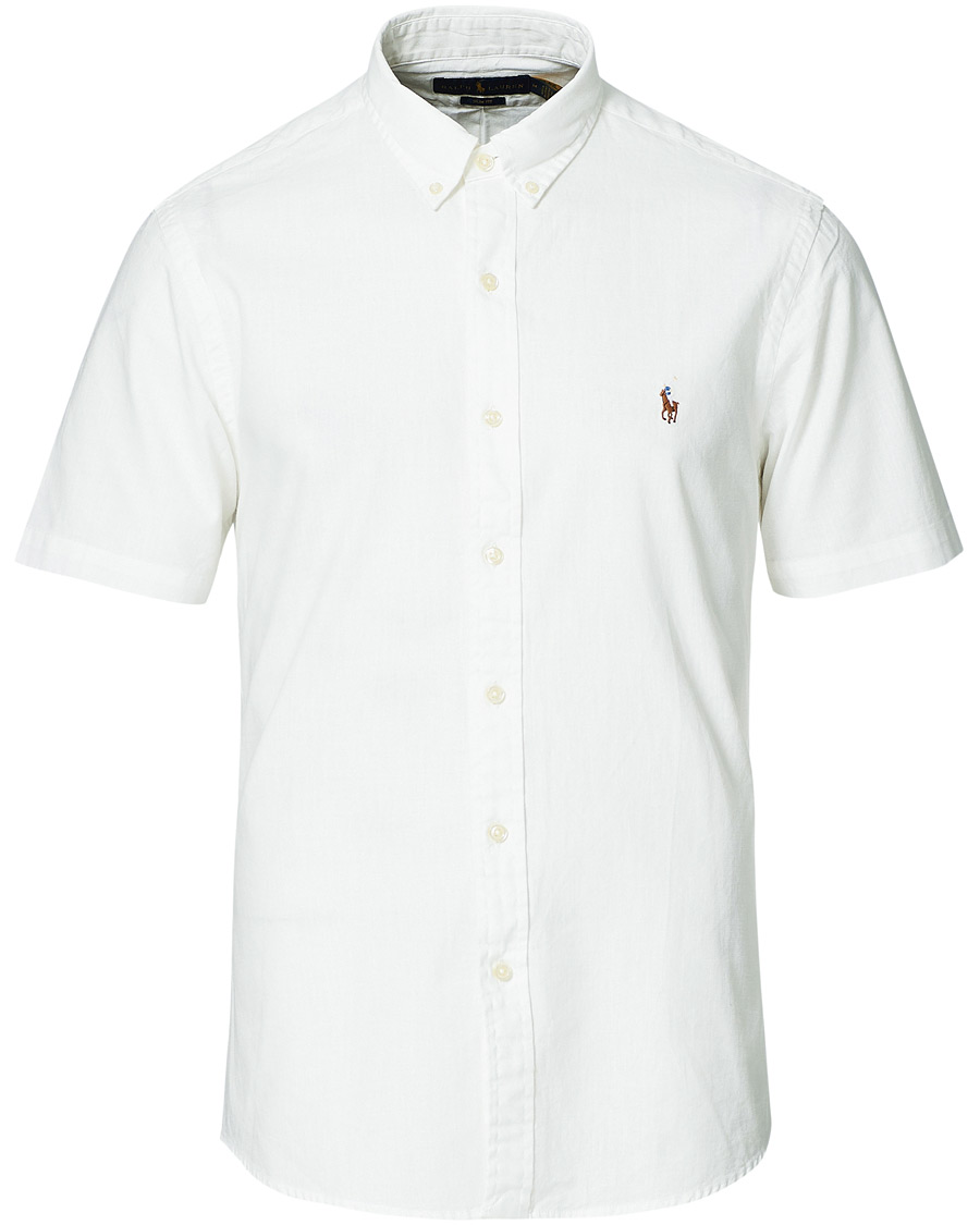 Heren | Overhemden | Polo Ralph Lauren | Slim Fit Short Sleeve Button Down Shirt White