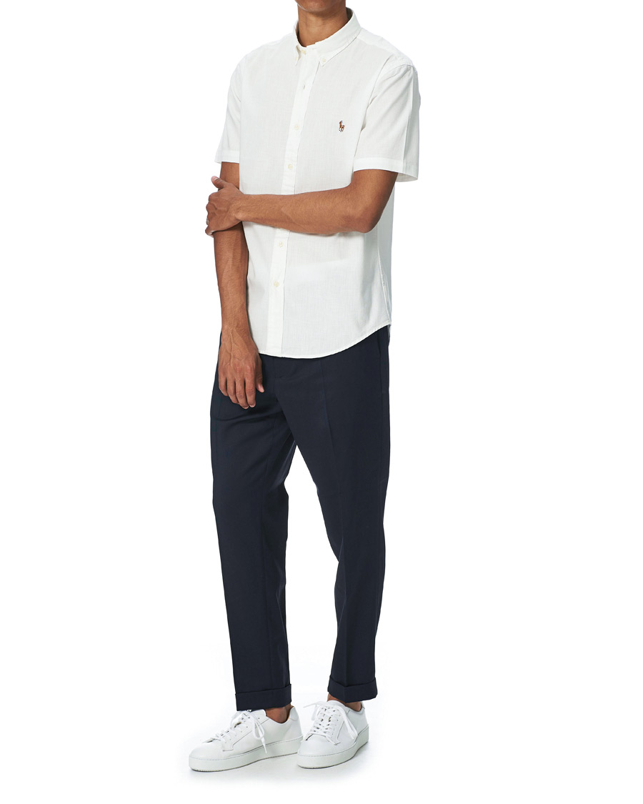 Heren | Overhemden | Polo Ralph Lauren | Slim Fit Short Sleeve Button Down Shirt White