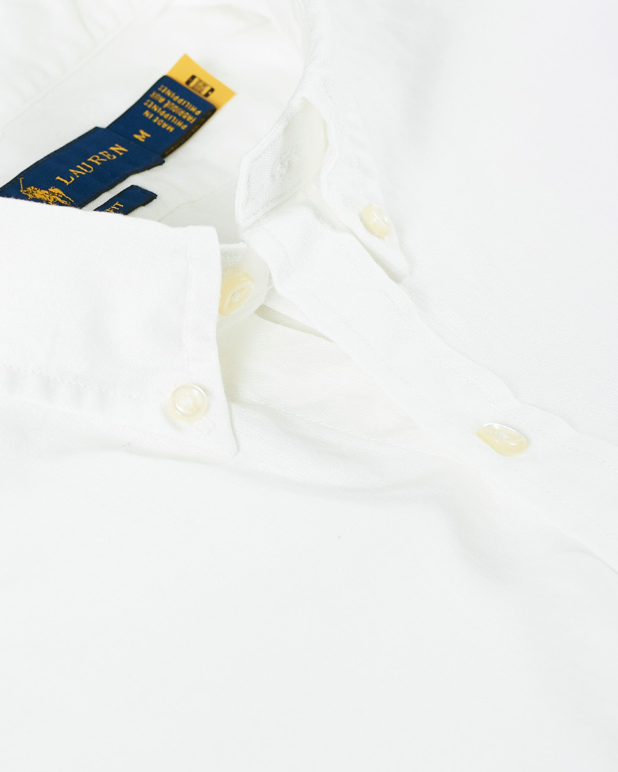 Heren | Overhemden | Polo Ralph Lauren | Slim Fit Short Sleeve Button Down Shirt White