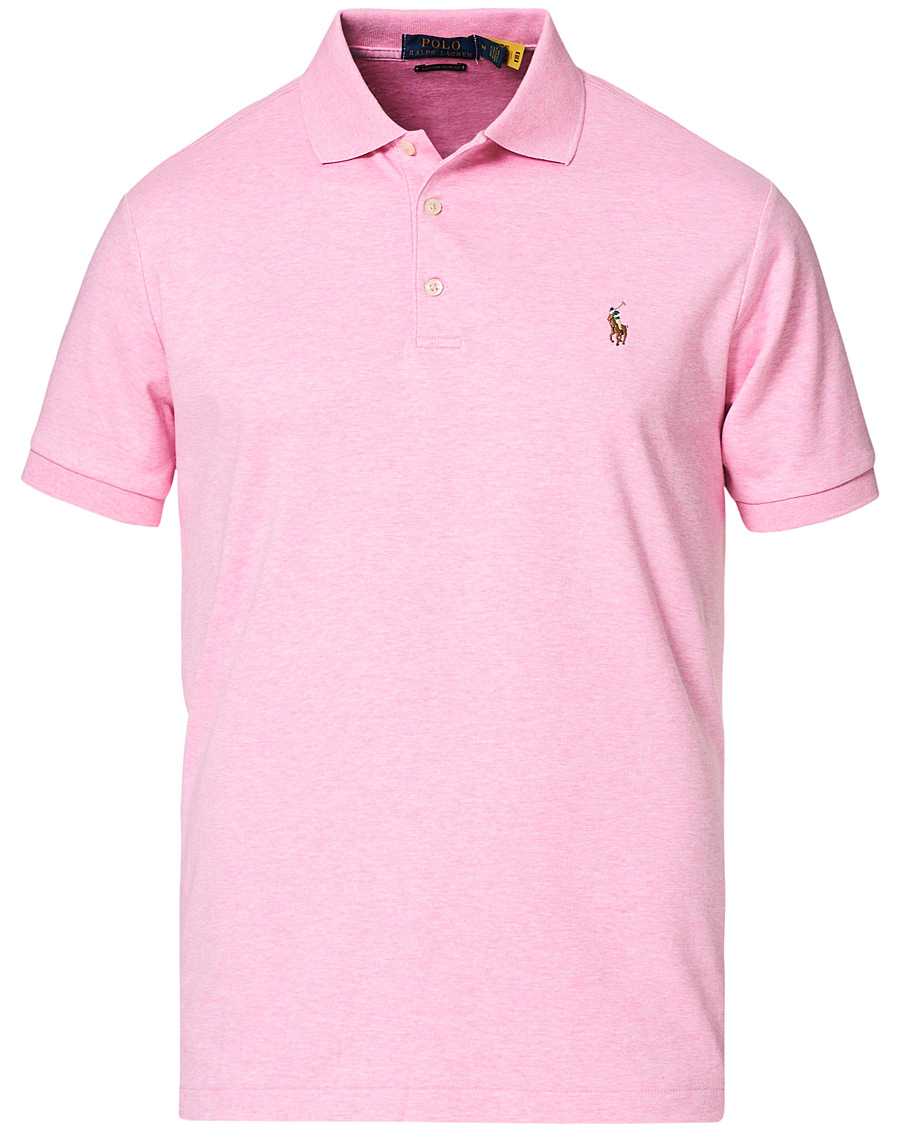 Heren | Polo's | Polo Ralph Lauren | Custom Slim Fit Interlock Polo Hampton Pink Heather