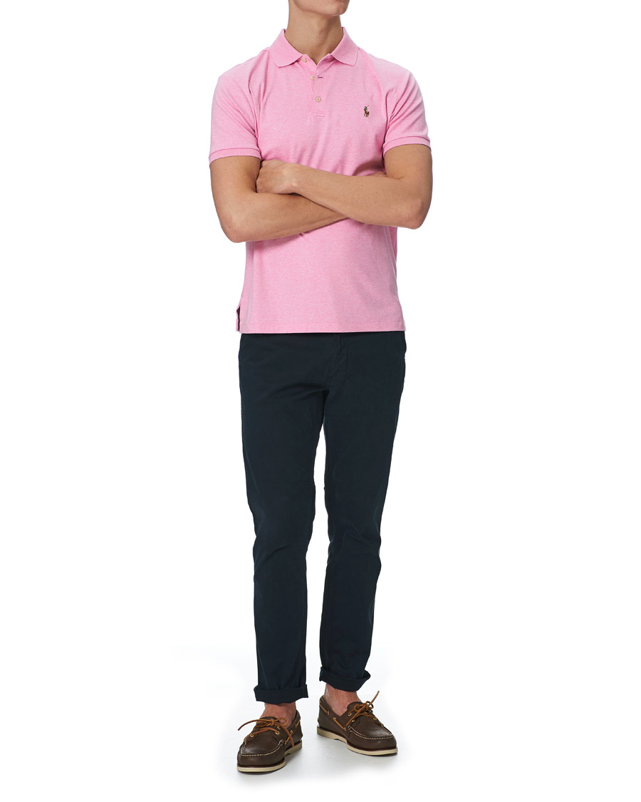 Heren | Polo's | Polo Ralph Lauren | Custom Slim Fit Interlock Polo Hampton Pink Heather